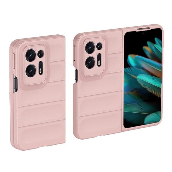 Mjukt greppformat Oppo Find N2 skal - Rosa Rosa