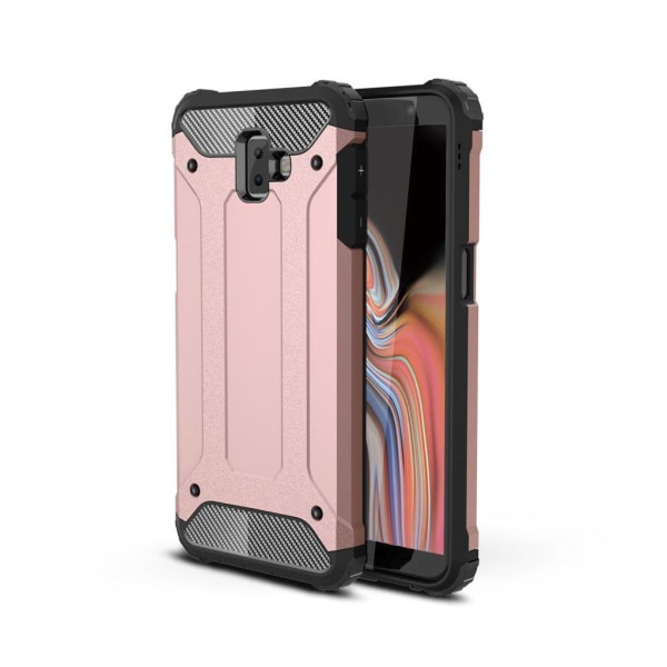 Samsung Galaxy J6 Plus (2018) armor guard kombo etui - Rødguld Pink