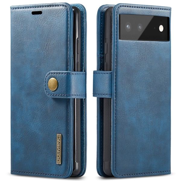 DG.Ming Google Pixel 6 2-in-1 Lommebok Etui - Blå Blue