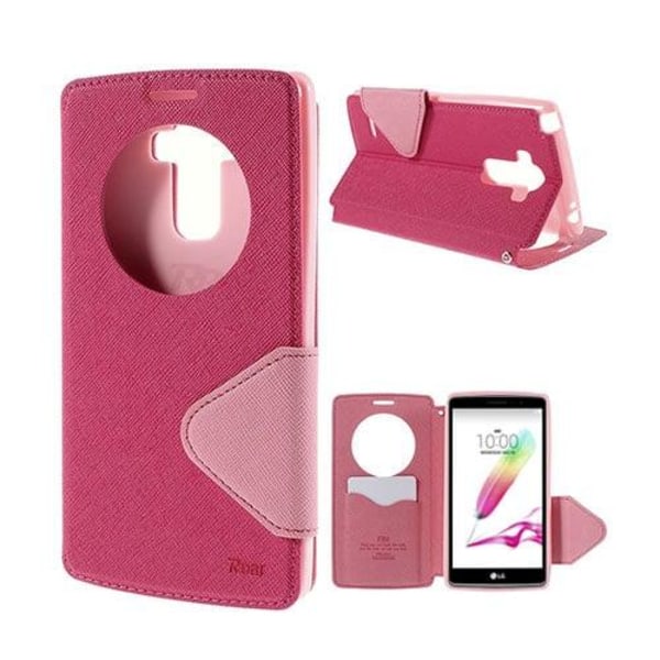 ROAR KOREA LG G4 Stylus Læder Etui - Hot Pink Pink