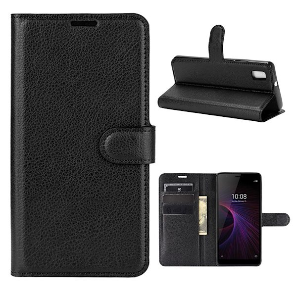 Classic ZTE Blade L210 flip etui - sort Black