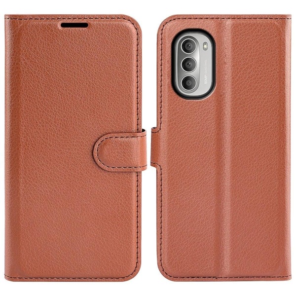 Klassisk Motorola Moto G51 5G Flip Etui - Brun Brown