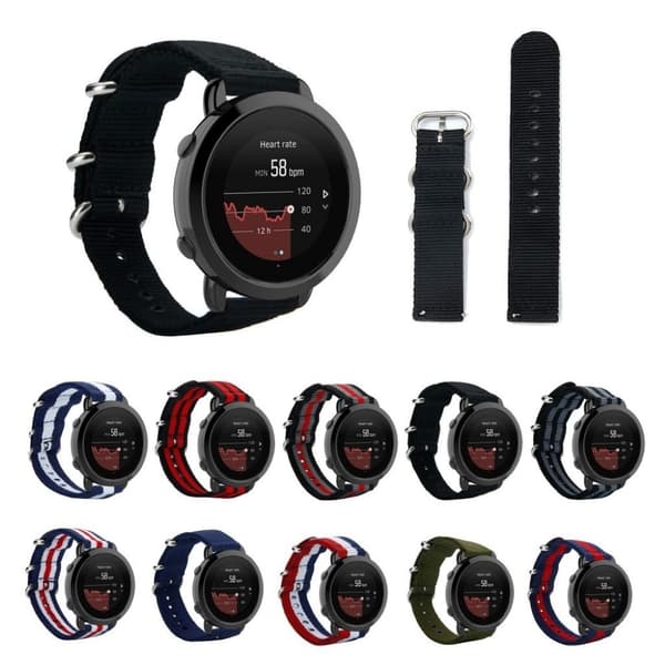 Suunto 3 nylonkellonauha - Musta Black
