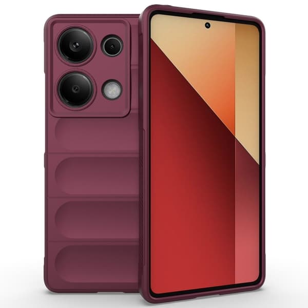 Mjukt greppformat Xiaomi Redmi Note 13 Pro 4G skal - Vinröd Röd