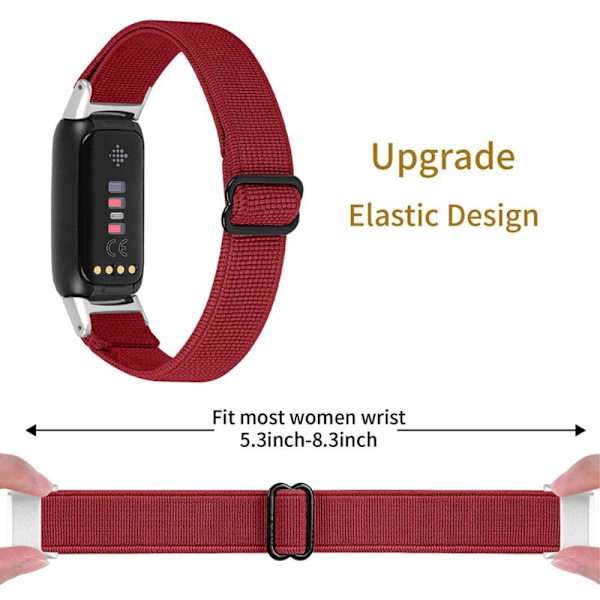 Fitbit Luxe urrem i nylon - Rød Red