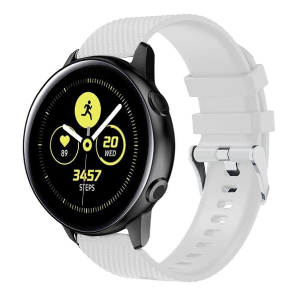 Samsung Galaxy Watch Active silivone kellonauha - Valkoinen White