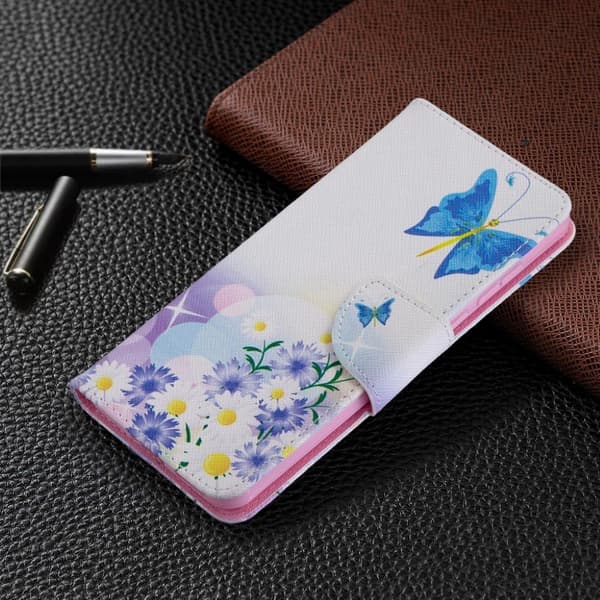 Wonderland Huawei P40 flip etui - Sommerfugle og Blomster Multicolor