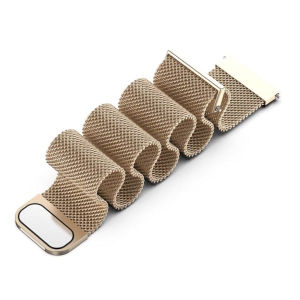 22mm Universal stainless steel watch strap - Champagne Brown