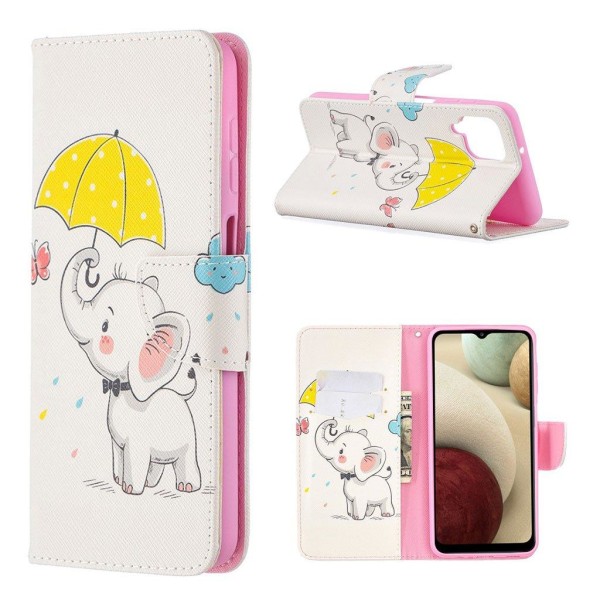 wonderland Samsung Galaxy A12 5G flip etui - elefant Multicolor