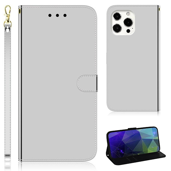 Mirror etui til iPhone 13 Pro - Sølv/Grå Silver grey