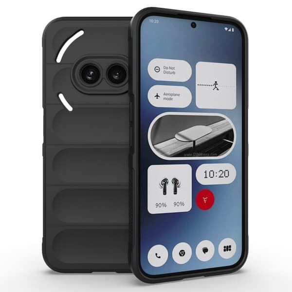 Mjukt greppformat Nothing Phone (2a) skal - Svart Svart