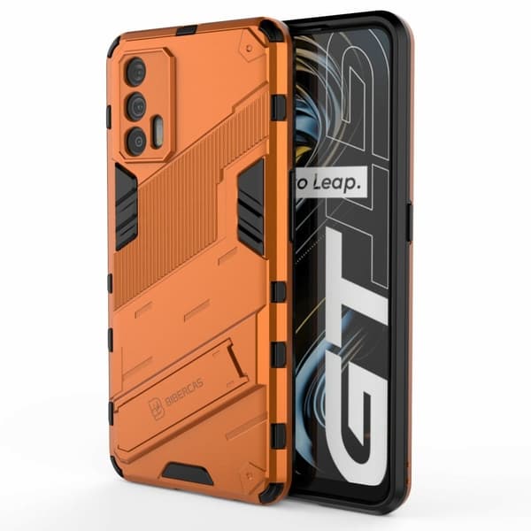 Stöttåligt Realme GT 5G hybridskal - Orange Orange