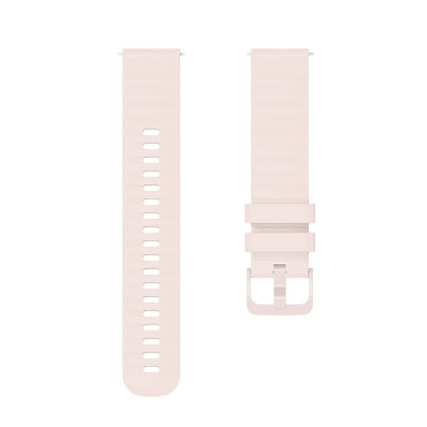 22 mm universal urrem i silikone med kornede prikker - Lyserød Rose Pink