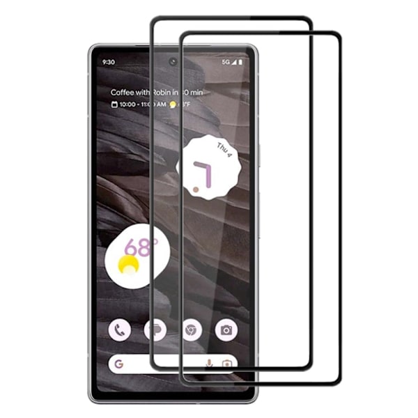 2 st AMORUS extra starkt glas skärmskydd för Google Pixel 8A Transparent