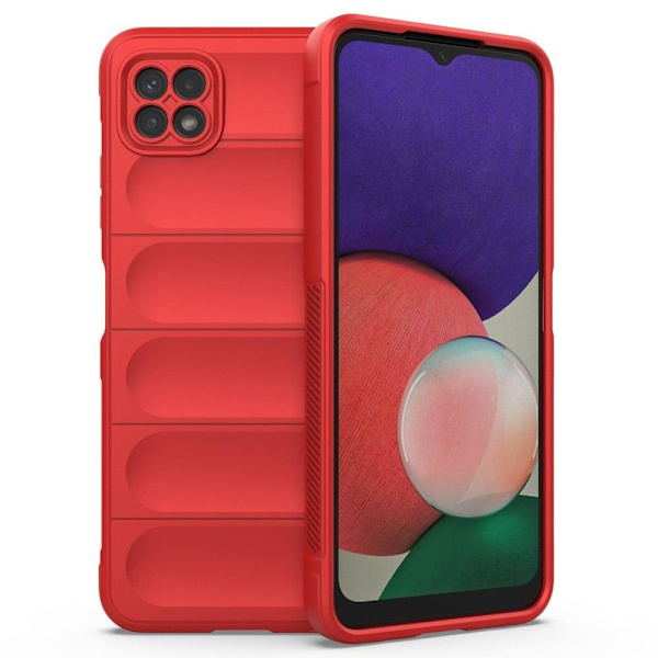 Pehmeä kahva muotoiltu kuori Samsung Galaxy A22 5G - Punainen Red