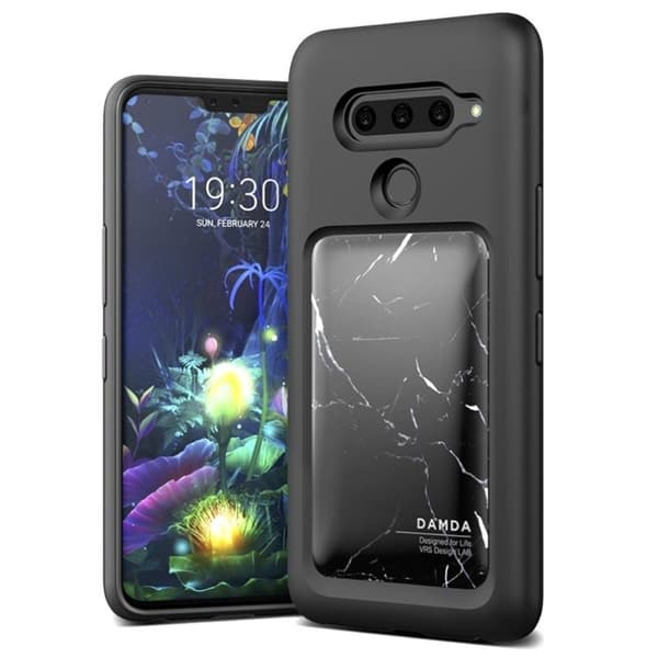 Marmordesign LG V50 ThinQ deksel - Svart Marmor Black