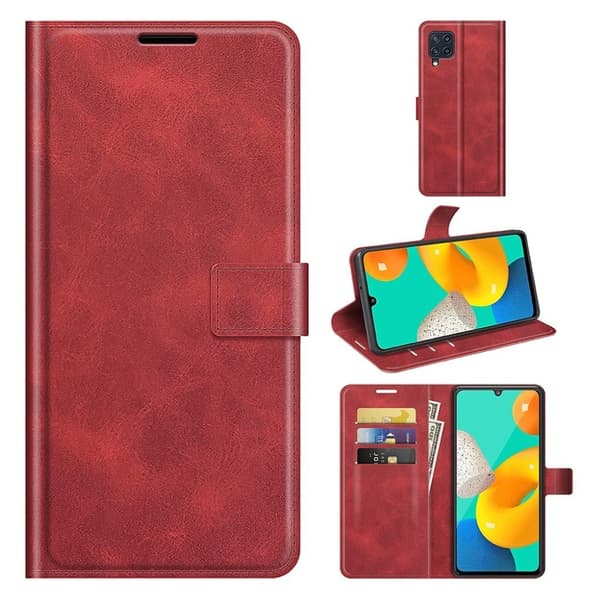 LC.Imeeke Samsung Galaxy M32 Läppäkotelo - Punainen Red