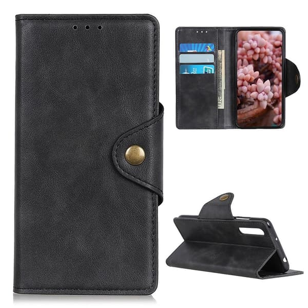Alpha Samsung Galaxy M02 / Samsung Galaxy A02 læder flip etui - Sort Black