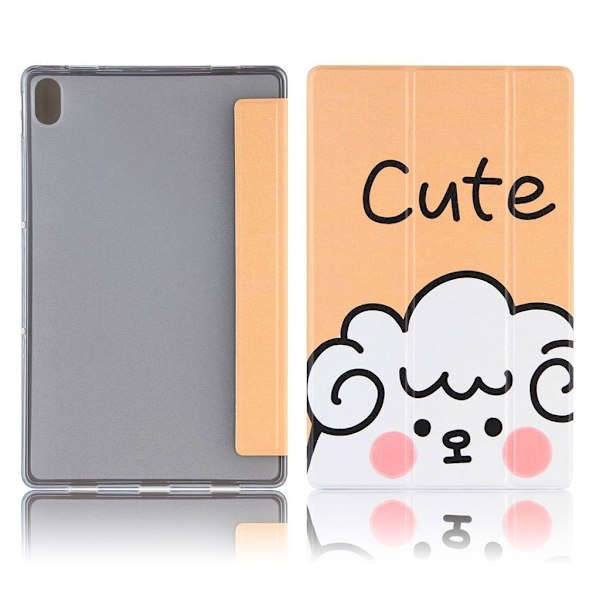 Lenovo Tab P11 smukt design tri-fold læderetui - Sød Orange