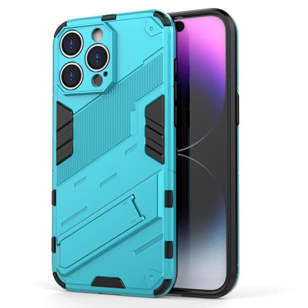 Shockproof Hybrid Suojakuori With A Modern Touch For iPhone 15 Pro Max - Vauvasininen Blue