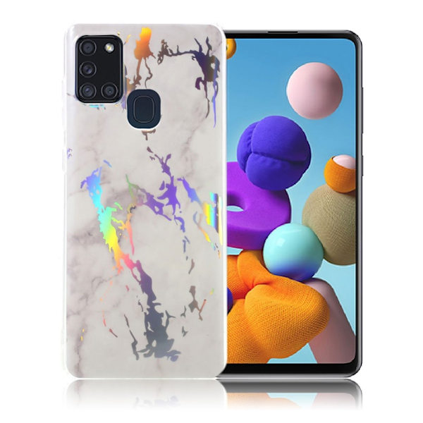 Marble Samsung Galaxy A21s Etui - Hvit White