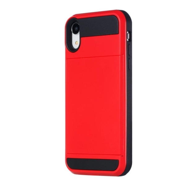 iPhone Xr mobilskal silikon plast kortficka – Röd Röd