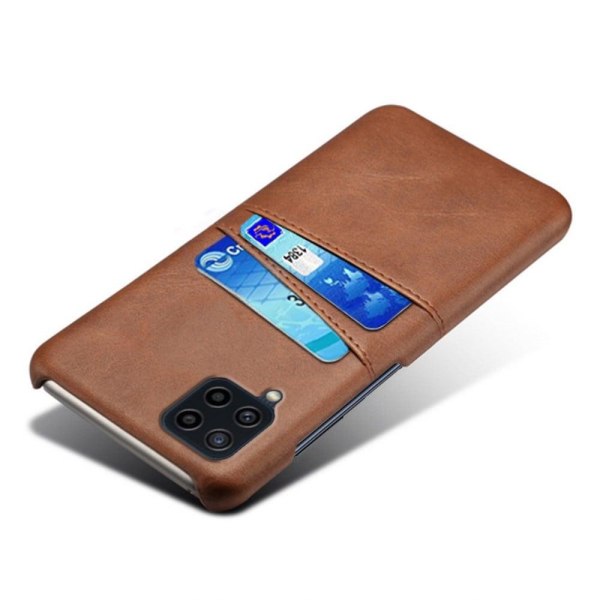 Dual Card Etui Samsung Galaxy M22 / M32 / F22 - Brun Brown