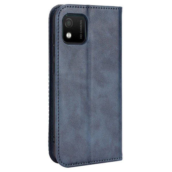 Bofink Vintage läder Wiko Y52 fodral - Blå Blå