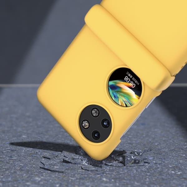 Til Huawei Pocket 2 Hard PC Case Multifunction Hinge Protection Slim Phone Cover - Gul Yellow