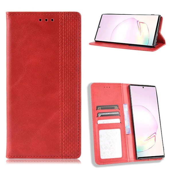 Bofink Vintage läder Samsung Galaxy Note 20 fodral - Röd Röd