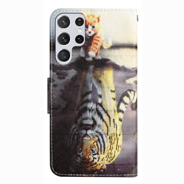 Wonderland Samsung Galaxy S23 Ultra Flip Etui - Tiger Yellow