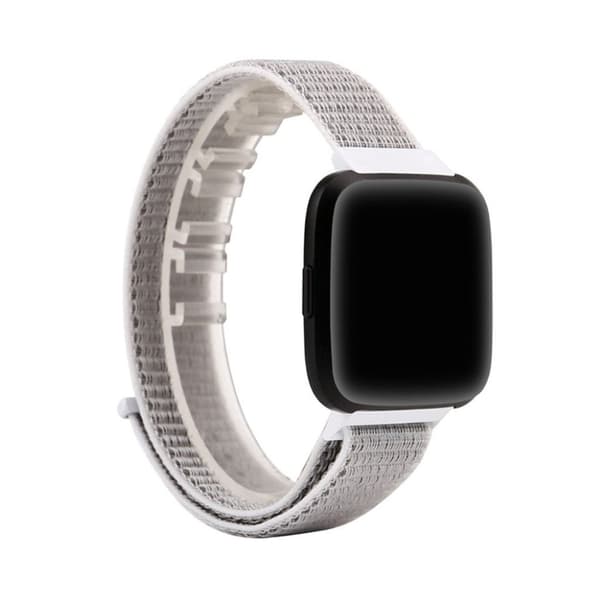 Fitbit Versa klokkereim i nylon med borrelås - Hvit White