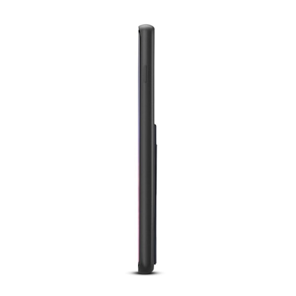Samsung Galaxy S10 To Korts plads læder etui - Mørkegrå Silver grey