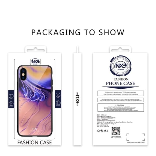 NXE iPhone XS fodral med streamer-ljusmönster - Stil C multifärg