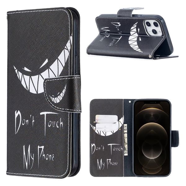 Wonderland iPhone 12 Pro Max flip etui - Rør Ikke Min Telefon' Black