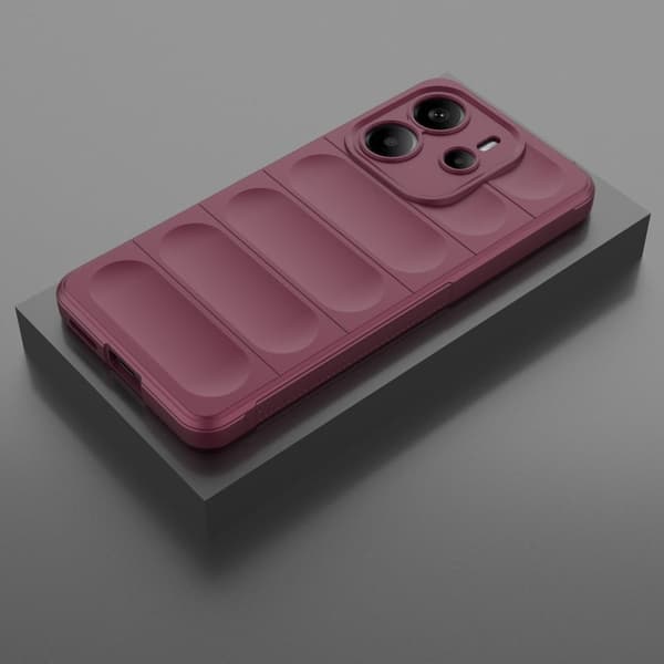 Blødt grebsformet Xiaomi Redmi Note 14 5G cover - Rødvin Red