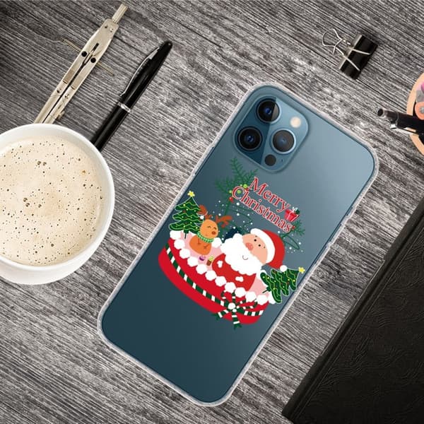 Juleveske til iPhone 13 Pro - Julenissen Og Hjort Multicolor