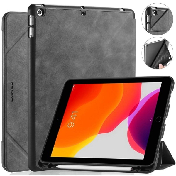 DG.MING See series iPad 10.2 (2021) / (2020) / (2019) leather fl Silvergrå