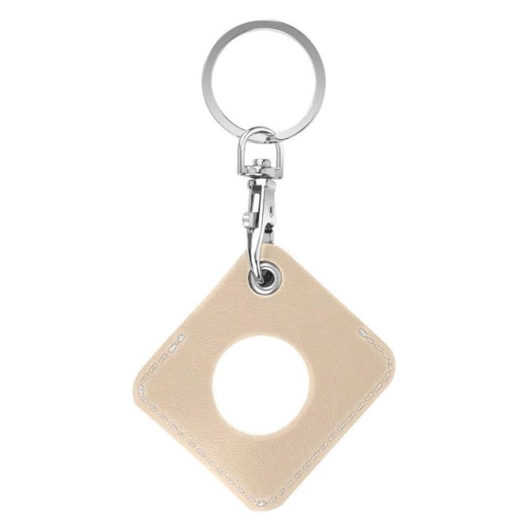 AirTags diamond shape leather cover with key ring - Gold Gold