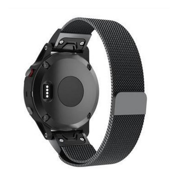 Garmin Fenix 3 / 3 HR / 5X urlänk metall material meshlänk - Svart Svart