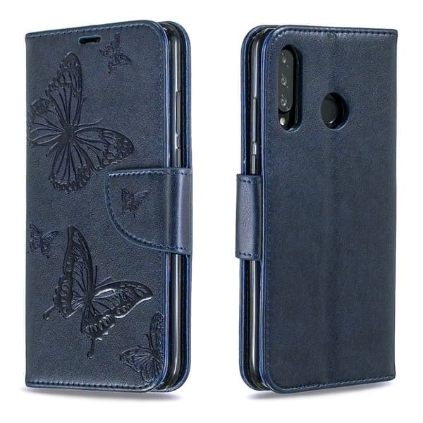 Butterfly Huawei P30 Lite veske - Mørke blå Blue