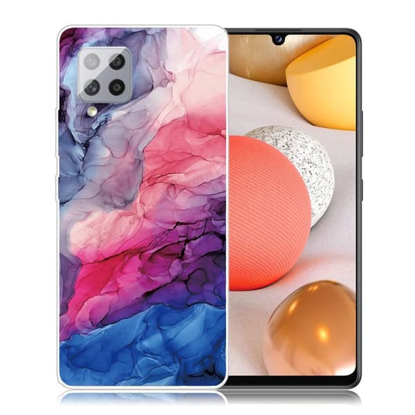 marmor Samsung Galaxy A42 5G etui - Aqueous Vibrant mønster Multicolor