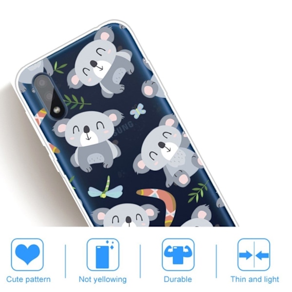 Deco Samsung Galaxy A01 kuoret - Koala Silver grey