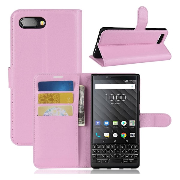 Classic BlackBerry KEY2 flip kotelot - Pinkki Pink