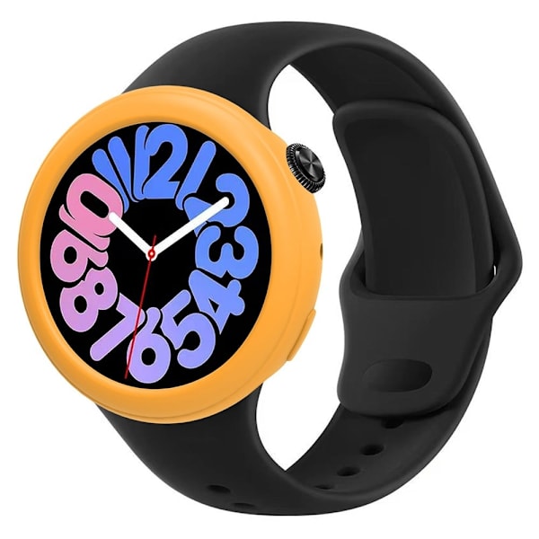 vivo Watch 3 Case Soft Silicone Protective Shell Frame Hollow-Out - Yellow Yellow