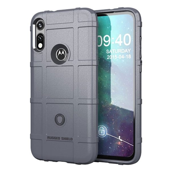 Rugged Shield Motorola Moto E (2020) kotelot - Harmaa Silver grey
