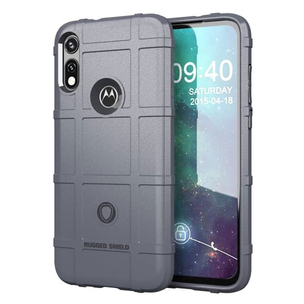 Rugged Shield Motorola Moto E (2020) skal - Silver/Grå Silvergrå