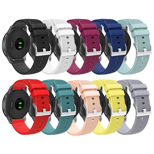 22 mm universal klockarmband i silikon i rutnätsstil - Svart Svart