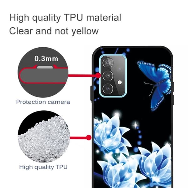 Imagine Samsung Galaxy A72 5G Etui - Luminous Blomst Blue