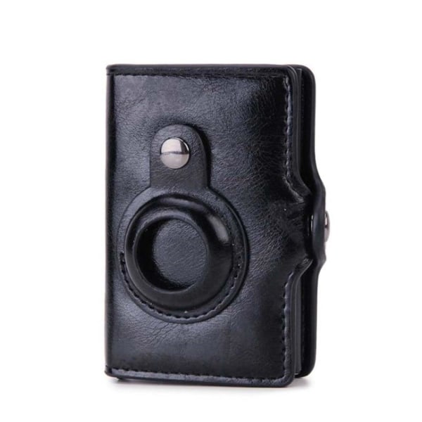 AirTags leather wallet cover - Black Black